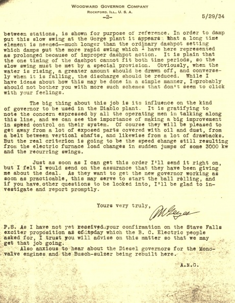 City Light letter ca  May 1934     2